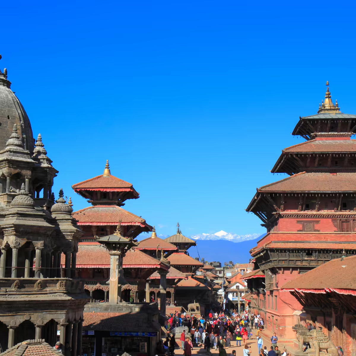 Carved Newari architecture in Patan Durbar Square, Lalitpur.