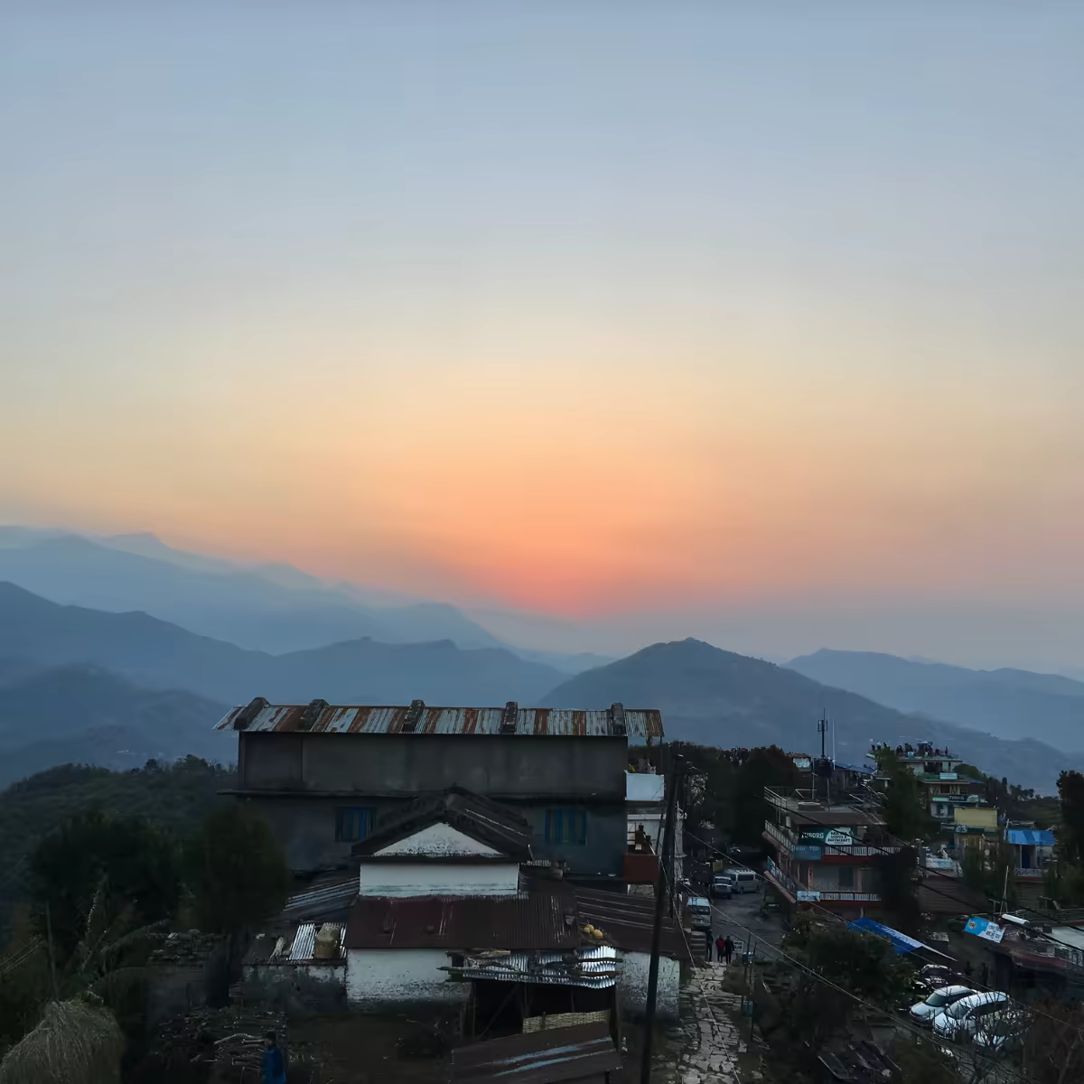 Annapurna and Machhapuchhre at sunrise from Sarangkot.