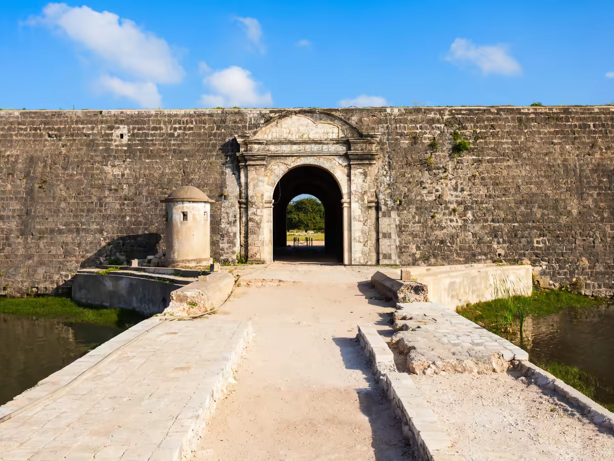 Jaffna Fort's weathered ramparts in northern Sri Lanka.